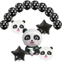 Ensemble de décoration pour fête Cp225 - panda 15 pièces