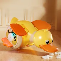 Interactive electric duck with music and rotating lights