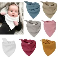 Infant Cotton Solid Color Triangle Bib