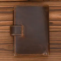 Male wallet made of real leather - triple folding, with mint and card holder - elegant and practical