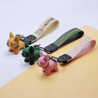 Cute keyring with French bulldog