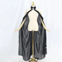 Fairy Elf Cape Elf Queen Princess Cloak with Collar Medieval Cosplay Costume