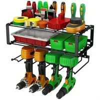 1pc Organizer of Electric Tools, Storage Stand On Electric Drill, Wall Organizers On Tools To Garage, Holder On Heavy Tools, Weight Limit 58,97 Kg Suitable for Home Workshop in Garage