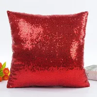 Luxury pillowcase in modern design with sewn sequins - several color variants