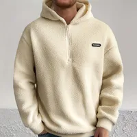Men's fluffy hoodie with polar fleece hoodie