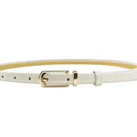 Women's leather thin belt