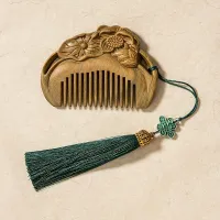 Vintage stylish comb made of lotus sandalwood