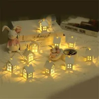 Decorative luminous houses - 10 pieces