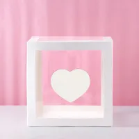 Decoration box for balloons heart 27 x 27 cm