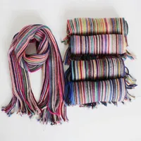 Children's winter color scarf with fringes