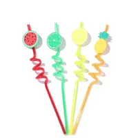 Baby straw with a motif of fruit