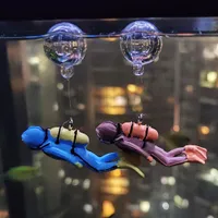 Luxury floating funny aquarium decoration in the shape of a diver - more species Naoise