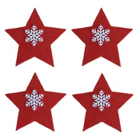 Christmas pocket for cutlery star 4 pcs