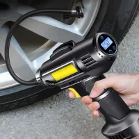 Univerzální automobilová vzduchová pumpa s elektrickou detekcí tlaku v pneumatikách