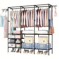 Improved three-row reinforced clothes hanger with self-support