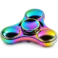 Spinner fidget en métal arc-en-ciel