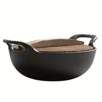 Cast iron pot with choking lid, small, non-sticky, universal, suitable for induction