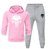 Men's comfortable two-piece tracksuit with skull