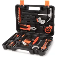 38-piece Set of Basic Hand Tools for Household With Plastic Case On Tools, Ideal For Home Repairs And Maintenance