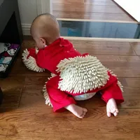 Baby bodysuit with cleaning brush