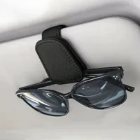 Suport magnetic pentru ochelari cu clips pentru vizieră din piele artificială - Accesorii auto
