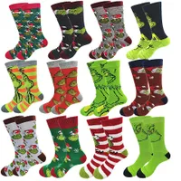 Unisex vysoké ponožky s vianočnou potlačou Grinch a iné