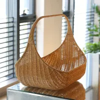 Artificial rattan wrapper for fruit and pastries