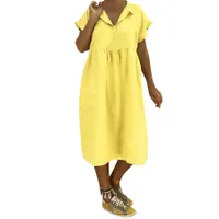 Sukienka koszula damska Larsona - żółty