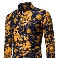 Men's Shirt Button Shirt Leisure Shirt Summer Shirt Yellow Long Sleeve Floral Klopa Daily Holiday Clothes Fashion On common wearing Comfortable
