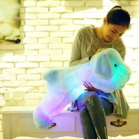 Câine de pluș cu LED-uri - jucărie