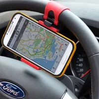 Smartphone, MP3 or GPS holder for the steering wheel