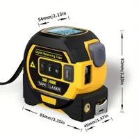 Laser Meter 3-v-1: Digital Band, High-precision Remote Meter, Steel Tape - Precise measurements at hand