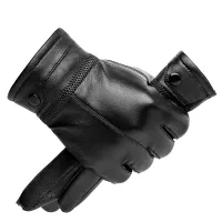 Men's winter leather gloves