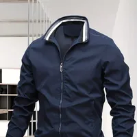 Men's casual bomber jacket, casual zipper fan for outdoor activities