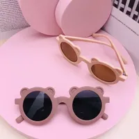 Dievčenské roztomilé slnečné okuliare v tvare medvedej hlavy