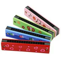 Children's wooden blowing harmonica with cute motif