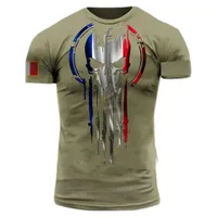 T-shirt uomo di tendenza a maniche corte con stampa 3D Army-Veteran