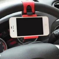 Uchwyt na telefon komórkowy do samochodu - na kierownicy