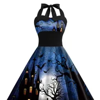 Halloween dresses for women - Sexy, with clamping on neck, vintage, elegant costumes for evening party