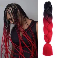 Ombre kanekalon hair on braids - more variants