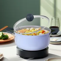 1pc Stainless steel Pot COOKER KING 22 cm non-sticky with glass lid, Healthy safe, PFOA Free