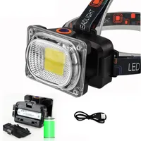 Professional LED headlamp with headlamp and rechargeable built-in battery