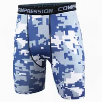 Shorts de compression pour homme avec motif militaire