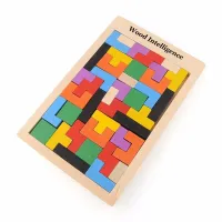 Tetris - joc inteligent din lemn pentru copii (B)