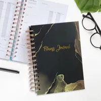 Modern trendy diary focusing on fitness and diet in minimalist design