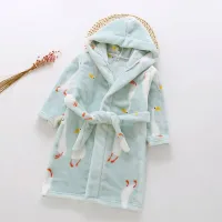 Baby soft cute bathrobe with print