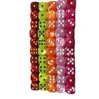 10 pcs of classic game cubes with pearl pattern and numbers - common dice