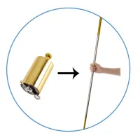 Přenosná 1,5m zatahovací kovová kouzelnická hůlka Magician Props Stick Golden Cudgel Dospělí Dětské magické hračky Velkoobchod