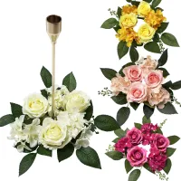 Ghirlandă decorativă pentru candelabru din trandafiri artificiali (20 cm)
