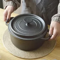 Cast iron pot for all occasions - non-sticky and durable, with double ears